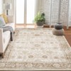 Coolmee Washable Area Rug Living Room Floral Non Slip Large Rug Vintage Traditional Stain Resistant Distressed Carpet Bedroom Dining RoomGreen - 2 of 4
