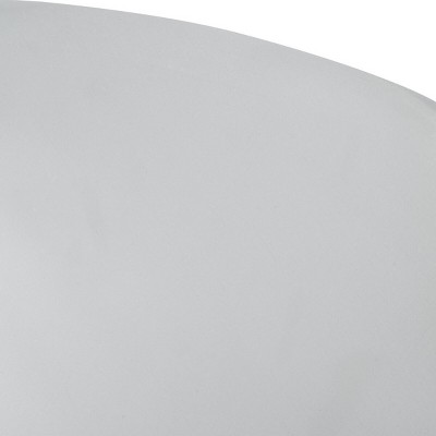 Galium Silver Aluminum Round Side Table with Mirrored Top