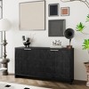 Accent Cabinet Farmhouse Style 4 Door Wooden Cabinet Sideboard Buffet Server Cabinet Storage Cabinet For Living Room Entryway - 2 of 4