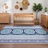 Vintage Printed Area Rugs Washable Oriental Accent Rugs, Non-Slip Traditional Floor Mat, Stain-Resistant Low Pile Indoor Carpet - 3 of 4