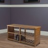 Keystone Entry Teak Shoe Bench - Winsome: Solid Wood Storage Organizer, 8-Pair Capacity, 200 lbs Load - 4 of 4