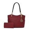 MKF Collection Savannah M Logo Printed Vegan Leather Women’s Tote and Wristlet Wallet by Mia K- 2 pieces - 2 of 4
