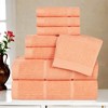 Smart Twist Viscose Cotton Blend Medium Weight Solid Ribbed Towel Set by Blue Nile Mills - 2 of 4