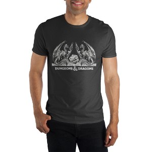 Dungeons and Dragons Dragons with D20 Shirt Black - 1 of 1