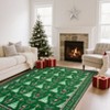 Washable Christmas Rug Xmas Tree Floor Mats with Non-Slip Backing, Kitchen - 3 of 4