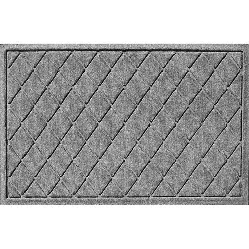 AquaShield Argyle Rubber Doormat, 20377500023, Medium Gray