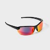 Men's Shiny Plastic Shield Blade Sunglasses - All In Motion™ Black - 2 of 2