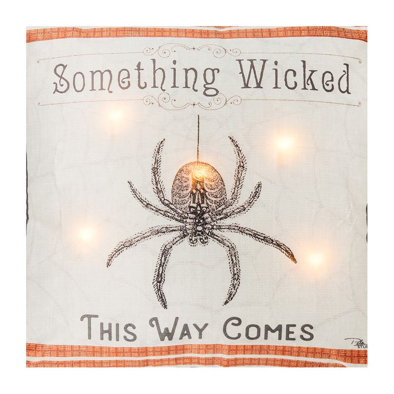C&F Home 18" x 18" Wicked Spider Light-Up LED Halloween Throw Pillow, 3 of 6