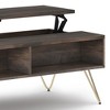 48" Solid Mango Hardwood Lift Top Coffee Table with Storage, Iron Hairpin Legs, Ideal for Living Room or Family Room - 2 of 4