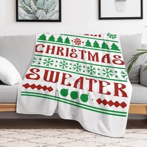 My Ugly Christmas Sweater Christmas Throw Blanket Soft Fleece Christmas Blanket Cozy Flannel Throw for Couch Bed 60x80 inches - 1 of 1