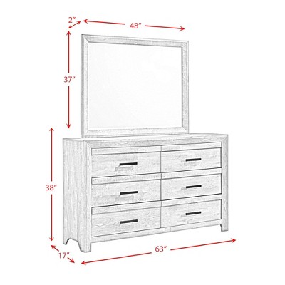 Keely Ash White Chevron Panel 5-Piece Bedroom Set