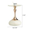 Vynxaria Modern White Metal Side Table Gold Finish, Versatile End/Drink Table, Easy Assembly, Fits Livingroom/bedroom - 2 of 4
