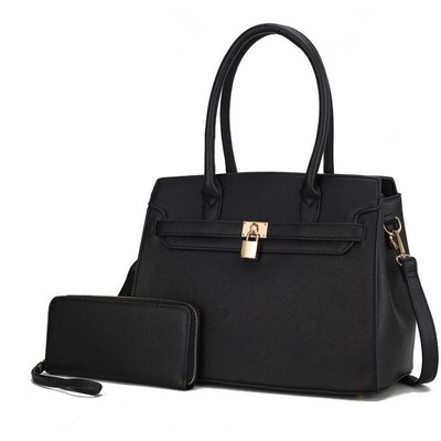 MKF Collection Bruna Satchel Bag with a Matching Wallet by Mia K