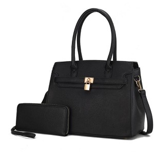 MKF Collection Bruna Satchel Bag with a Matching Wallet by Mia K - 1 of 4