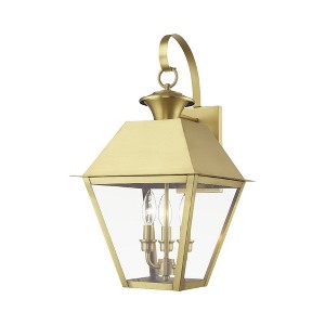 Livex Lighting Wentworth 3 - Light Wall Light in  Natural Brass - 1 of 4