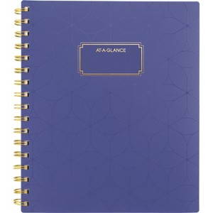 Badge Geo Weekly/Monthly Planner, 8.88 x 7.69, Purple/Gold Cover, 13-Month (Jan to Jan): 2025 to 2026 - 1 of 4