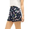 Allegra K Women's Summer Floral Printed Lace Trim Elastic Waist Beach Shorts - 3 of 4