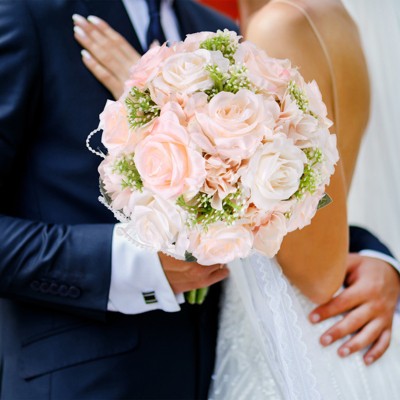 Unique Bargains Wedding Artificial Durable Home Decor Artificial Flower Bouquet 1 Pc