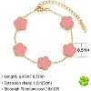 Four Leaf Clover Bracelet for Women 18K Gold Plated Stainless Steel Lucky 4 Leaf Gold Link Bracelet Jewelry Gift for Women - 2 of 4
