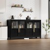 Garvee Side Panel Buffet with 4 Glass Doors, 55 Inch (Approx. 139.7 cm) Large Buffet with Storage - 4 of 4