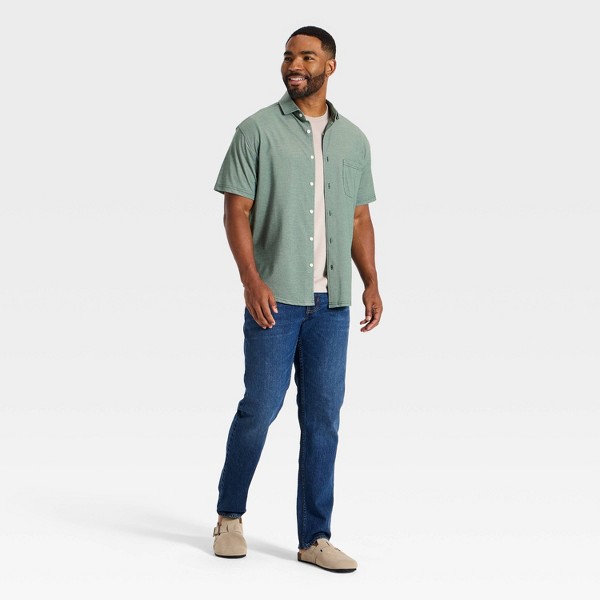 Camisa de botones de piqué de manga corta para hombre - Goodfellow & Co™ 3