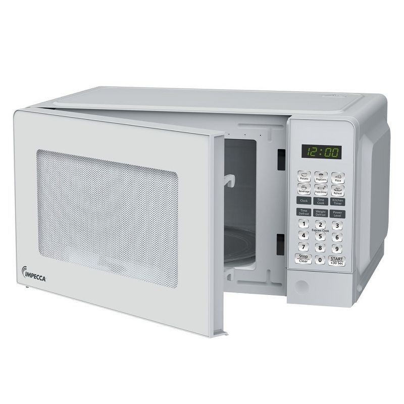 Impecca 0.7 Cu Ft, Countertop Microwave, 700 Watts -  White, 2 of 4