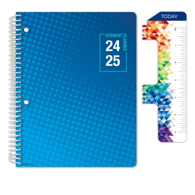Global Datebooks Secondary Student Planner AY 2024-2025 - Matrix Style - 7"x9" (Halftone Blue)