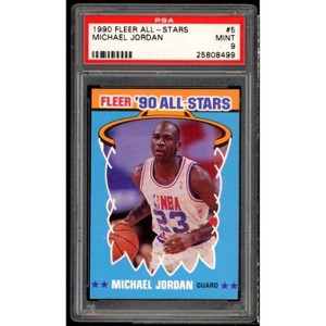 Michael Jordan Card 1990-91 Fleer All-Stars #5 PSA 9 - 1 of 2