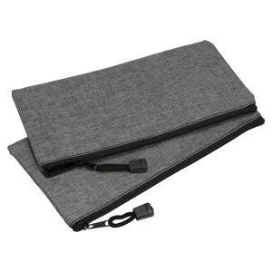Unique Bargains Canvas Zipper DIY Office Craft Supply Pencil File Bag 5 Pcs - 1 of 3