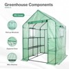 Aoodor Walk-in Greenhouse with Mesh Side Windows and 3 Tier 8 Shelves, 4.7 × 4.7 × 6.4 ft Outdoor Garden Plant House with Durable PE Cover - 4 of 4