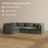 Modular Washable 4-Seater Corner Sectional in Willow | Memorix+ Seat | Contour Pillow - 2 of 4
