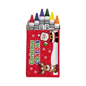 Fun Express 2 3/4" 6-Color Christmas Classic Pointed Crayons - 24 Boxes - 1 of 4