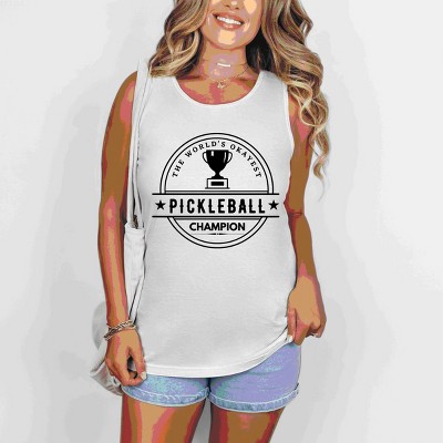 Simply Sage Market The World's Okayest Pickleball Champ Garment Dyed Tank