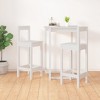 CLIHOME Farmhouse Bar Chairs,Solid Wood Kitchen Stools,Backless Counter Stools for Kitchen Island (Set of 2) - 3 of 4