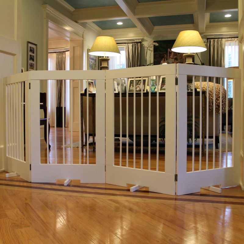 Cardinal Gates 4PG 4-Panel Freestanding Pet Gate - Adjustable Wooden Dog Gate, 4 of 6
