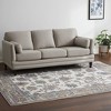 2' X 3' Ivory Brown And Blue Floral Distressed Area Rug - 2 of 4