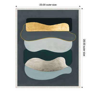 Grace Popp Abstract Gold and Silver Canvas Wall Art