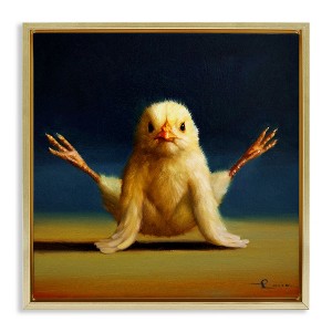 Stupell Industries Yoga Chicks Exercise Pose Floating Frame Canvas Art, Gold, 18" x 18" - 1 of 4