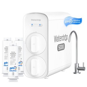 Waterdrop G5P500A Alkaline Mineral pH + Reverse Osmosis Water System NSF 372 Certified, 8 Stage 2:1 Pure to Drain 500GPD Extra 3 G5P500A-CF Filter - 1 of 4