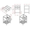 Harrison 24 in. W Vanity Cabinet, Bathroom Storage with Soft-Close Drawers, Nickel Hardware, Adjustable Height Levelers, Slatted Shelf, Interior Split - 3 of 4