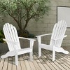 Tangkula 2PCS Wooden Classic Adirondack Chair Lounge Chair Outdoor Patio White - 2 of 4