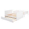 NicBex Full over Full Bunk Bed Pine Triple Bed Frame with Twin Trundle, Ladder and Guardrail for Bedroom, Guest Room, No Box Spring Required - 2 of 3