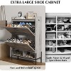 Shoe Organizer Cabinet with 2 Drawers - Freestanding Narrow Design for Entryway - Hidden Storage with Metal Legs - 3 of 4