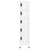 VidaXL Locker Cabinet White 15 in.x15.7 in.x70.9 in. Steel - 2 of 4