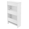 YIYIBYUS 2 Drawer Flip Down Shoe Cabinet for Entryway, Wall Mounted, White - 4 of 4
