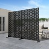 PexFix 72 in. x 47 in. Outdoor Privacy Rectangle Screen Galvanized Steel Panel Divider in Black - 2 of 4