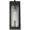 Possini Euro Design Bogota Modern Outdoor Wall Light Fixtures Set of 2 Textured Black 15 1/2" Clear Ribbed Glass for Post Exterior Barn - 3 of 4
