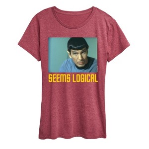 Women's - Star Trek - Spoc Seems Logical Short Sleeve Graphic T-Shirt - 1 of 4