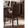 24"Chocolate Brown Color Fabric Upholstered Side Chairs 2pc Set Walnut Finish Wooden Frame Dining Furniture - 2 of 4