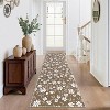 Washable Runner Rug, Modern Small Floral Pattern Area Rug with Non-Slip Backing Stain Resistant Indoor Carpet Low Pile Floor Cover - 3 of 4